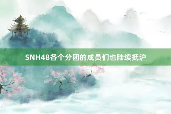 SNH48各个分团的成员们也陆续抵沪